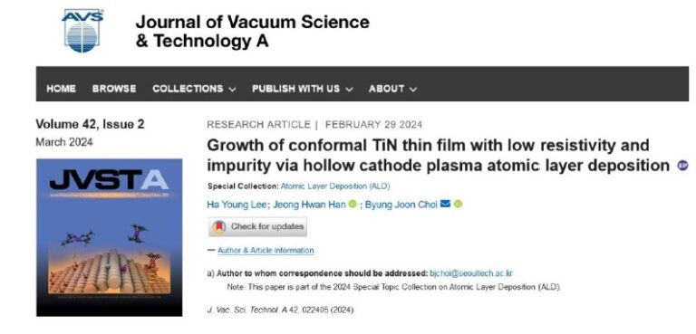 Excellent Results for High Aspect Ratio (32:1) TiN plasma deposition using Hollow Cathode